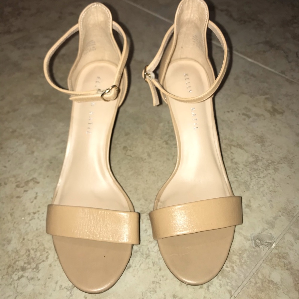 Nude Ankle Strap Heels